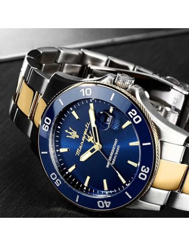 Orologio Maserati  - Bicolor Silver e Gold - 43mm - Blu - R8873600010 2