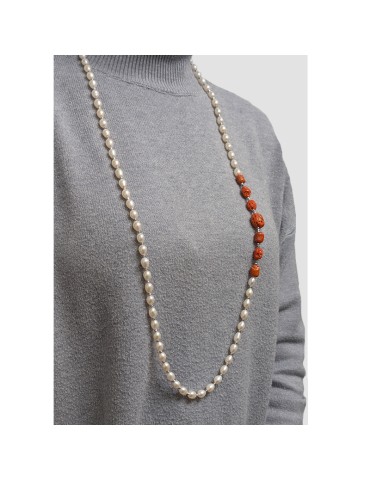 Collana Lelune - Perle Freshwater - Corallo Rosso - LLNKFCOR241 2
