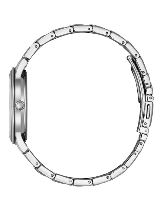 Citizen-Eco-Drive-Silver-34mm-White Watch with Crystals-EM122058A