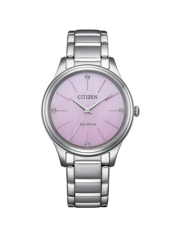 Orologio Citizen - Silver - 34mm - Rosa con Cristalli - EM122058X