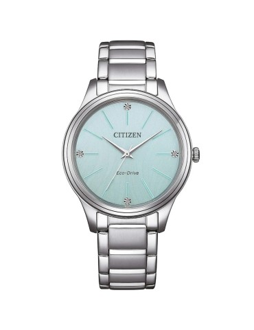 Orologio Citizen - Silver - 34mm - Turchese con Cristalli - EM122058Y