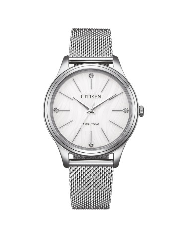Citizen Watch-Maglia Milano Silver-34mm-White-Crystals-EM122082A