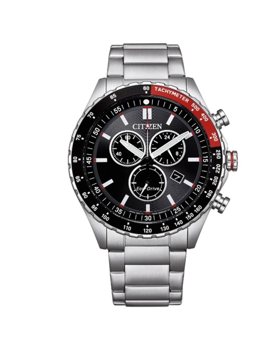 Citizen Eco-Drive Marine Chrono Sport 43mm Black Red Watch - 0