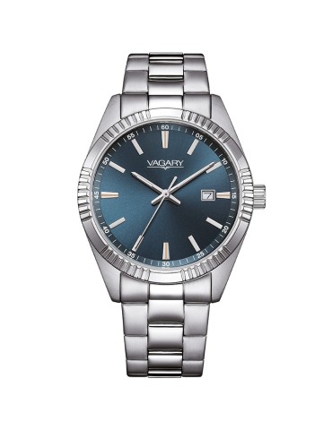 Orologio Vagary - Tempo e Data - Silver-39mm-Verde Petrolio-IB9-115-73