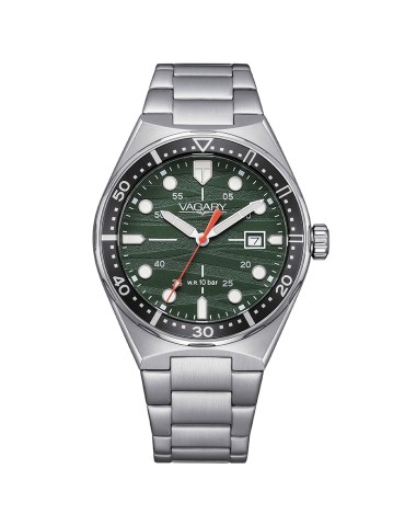 Orologio Vagary - Tempo e Data - Silver - 39mm - Verde - IB9-514-41