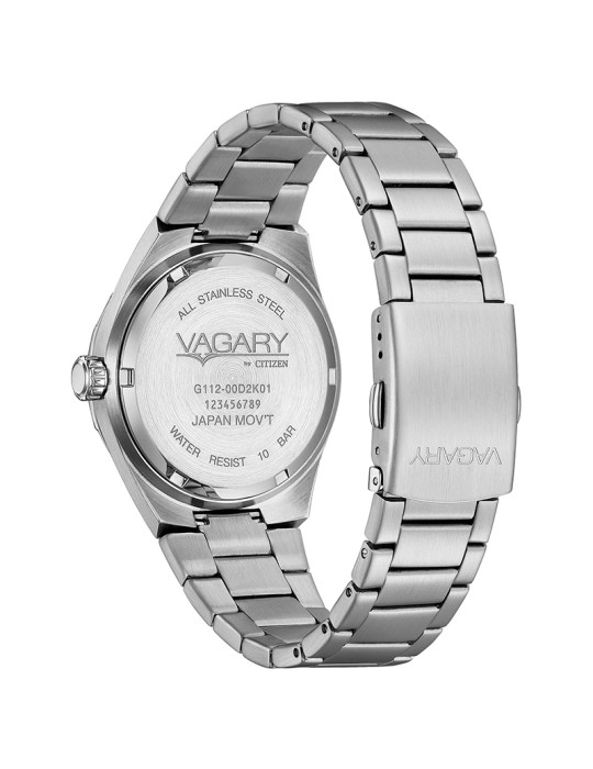 Vagary Watch - Time and Date - Silver - 39mm - Green - IB9-514-41