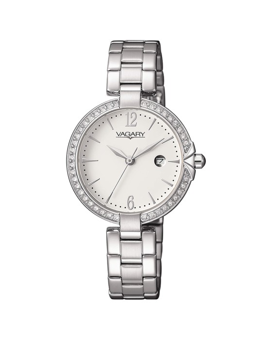 Orologio Vagary - Silver - 30mm - Bianco con Cristalli - IU3-215-11
