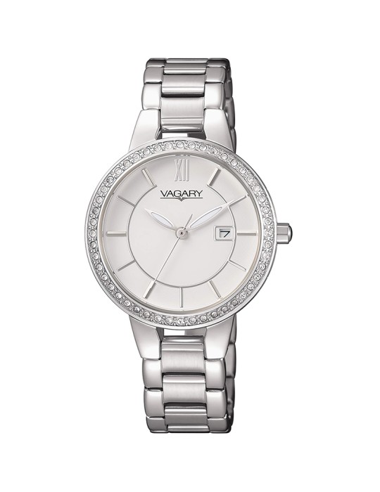 Orologio Vagary - Silver - 31mm - Bianco con Cristalli - IU3-312-11