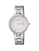 Vagary Watch - Silver - 31mm - White with Crystals - IU3-312-11