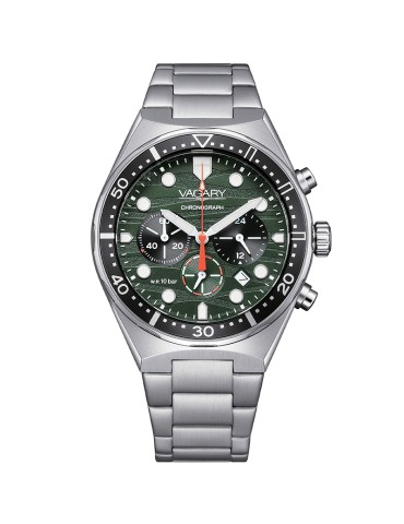 Vagary Watch - Aqua39 - Chronograph - Silver - 40mm-Green-IV2-214-41