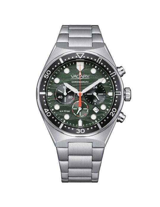Orologio Vagary - Aqua39 - Cronografo - Silver - 40mm-Verde-IV2-214-41