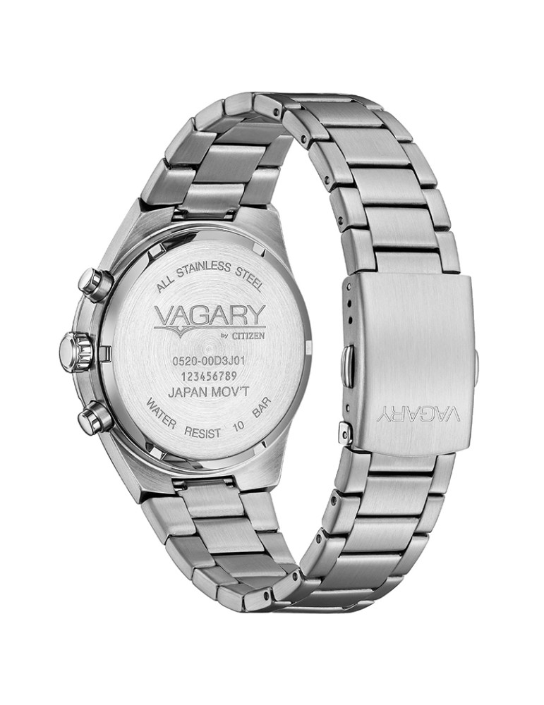 Vagary Watch - Aqua39 - Chronograph - Silver - 40mm-Green-IV2-214-41