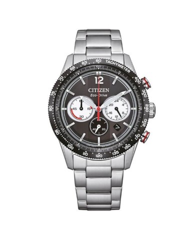 Orologio Citizen Eco-Drive - Racing Vintage Cronografo 40mm Nero Bianco - Bracciale Acciaio - 0