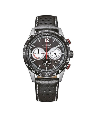 Citizen Eco-Drive Racing Vintage Chronograph 40mm Black White Watch - 0