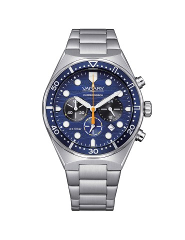 Orologio Vagary - Aqua39 - Cronografo - Silver - 40mm - Blu-IV2-214-71