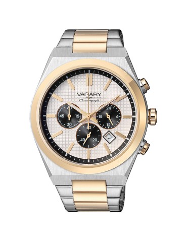 Vagary Watch - Chrono - Two-tone - Silver and Gold - 41mm - IV4-934-11