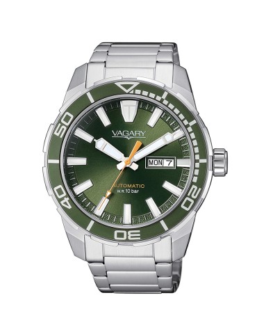 Vagary Men's Watch - Silver - 43mm - Green - IX3-416-41