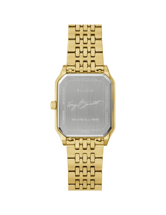 Bulova Watch - Classic Tony Bennett Quartz 32mm Gold Silver White - 0