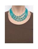 Collana Giadan - Argento 925% Dorato-Giada Verde Acqua-Quarzo-GIADAN80
