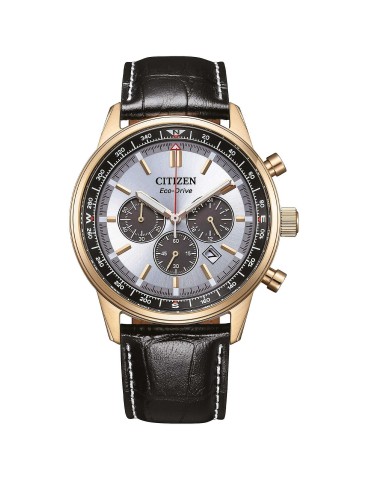 Orologio Citizen Eco-Drive - Aviator Cronografo 42mm Dorato Argento - 0