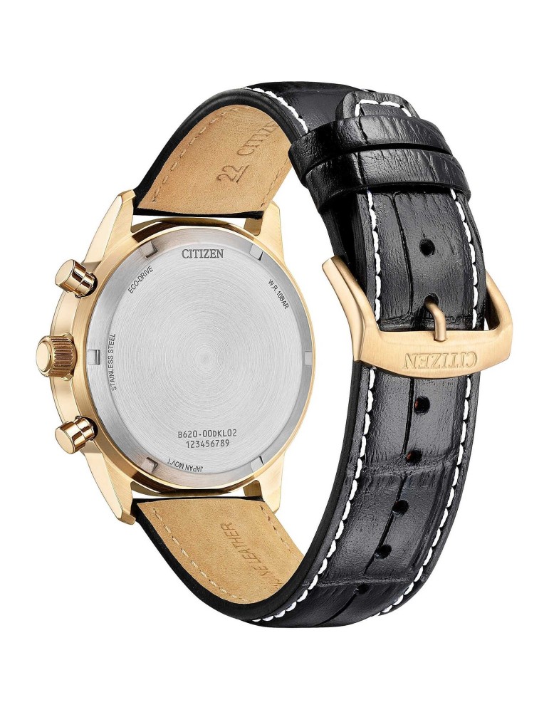 Orologio Citizen Eco-Drive - Aviator Cronografo 42mm Dorato Argento - 0