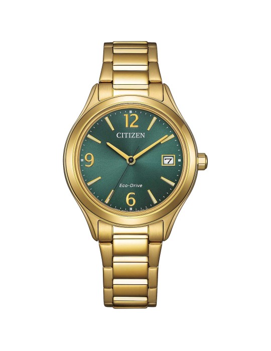 Citizen Watch - Elegance Of Collection Eco-Drive 34mm Gold Green - 0