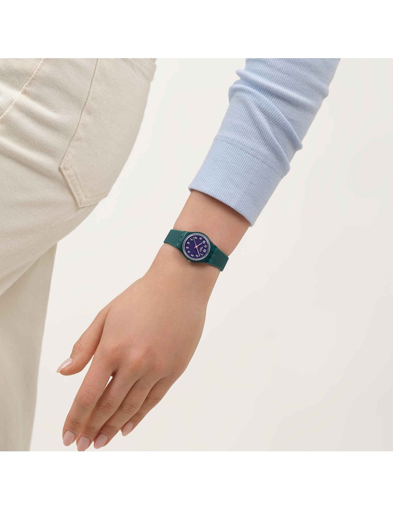 Orologio Swatch - Teal Wave - Solo Tempo - Verde - 25mm - Blu - LL127