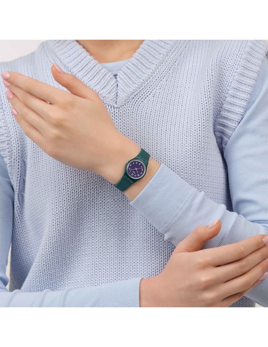 Orologio Swatch - Teal Wave - Solo Tempo - Verde - 25mm - Blu - LL127