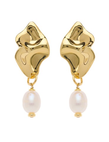 Orecchini Rosso Prezioso - Argento 925% Dorato -  Perla - OC25054EUFW