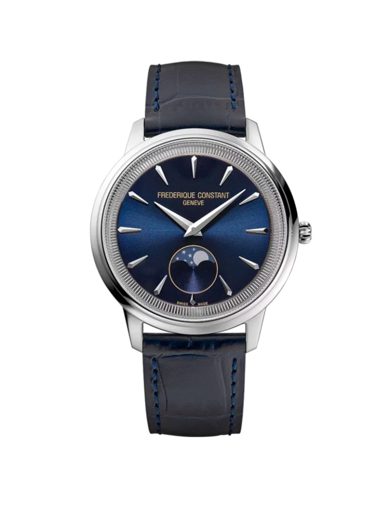 Frederique Constant Classics Moneta 37mm Blue Moon Phase Watch - 0