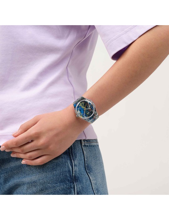Swatch watch - Pollock's Alchemy - Time Only - 41mm - Multicolored - SUOZ366