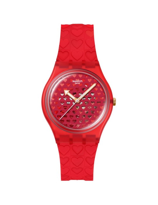 Swatch Watch - Love in Scarlet - Red - 34mm - Hearts - SO28Z122