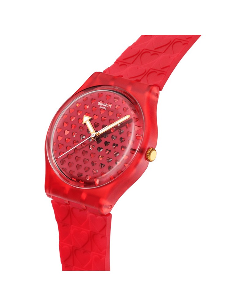 Swatch Watch - Love in Scarlet - Red - 34mm - Hearts - SO28Z122