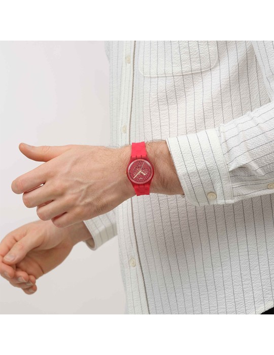 Orologio Swatch - Love in Scarlet - Rosso - 34mm - Cuori - SO28Z122