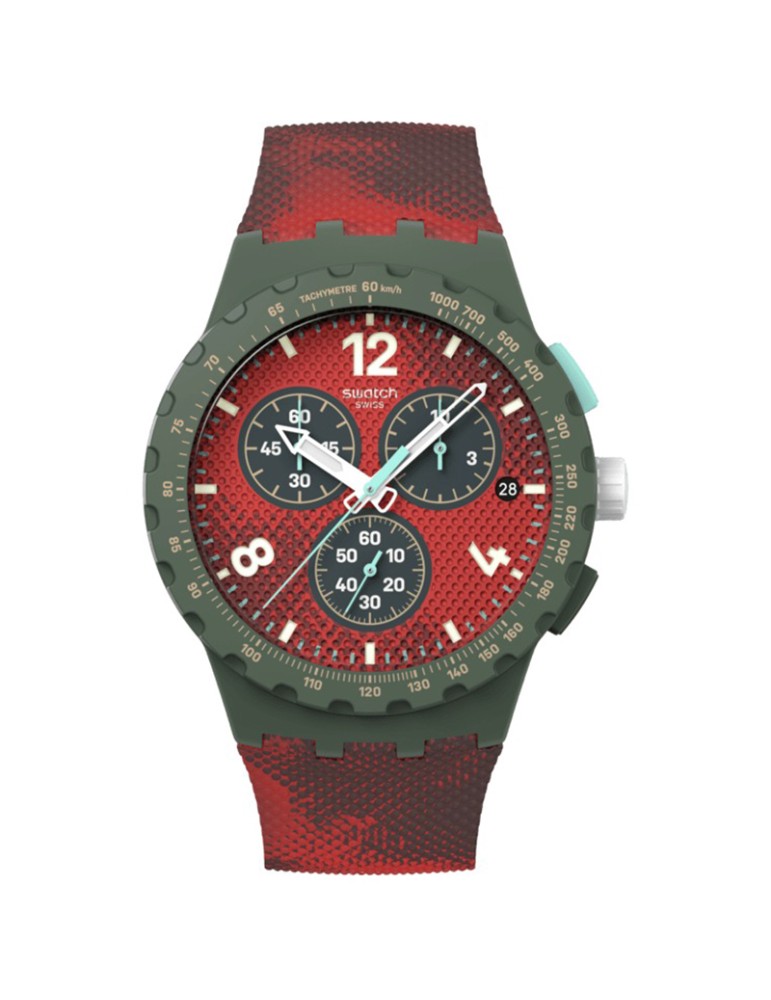 Orologio Swatch - Cronografo - Mimetico Rosso - 42mm - SUSG410