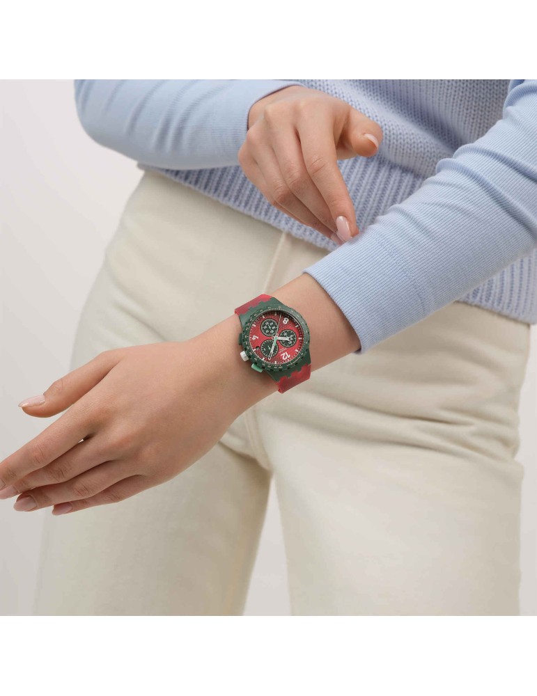 Swatch Watch - Chronograph - Red Camouflage - 42mm - SUSG410