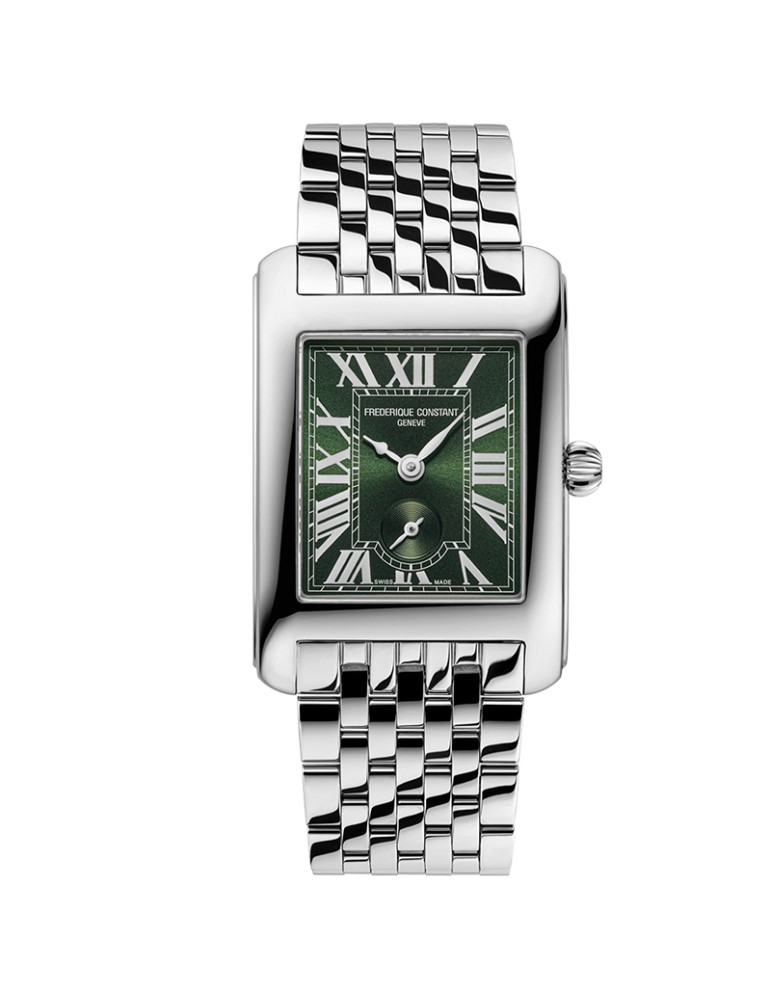 Frederique Constant - Classics Art Déco Carrée Small Seconds Watch 36x25mm Silver Green - 0