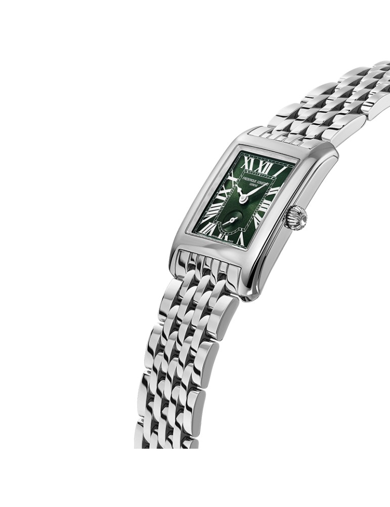 Frederique Constant - Classics Art Déco Carrée Small Seconds Watch 36x25mm Silver Green - 0