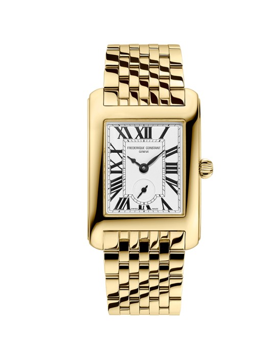 Orologio Frederique Constant - Classics Art Déco Carrée Small Seconds 36 × 25,2mm Dorato Bianco - 0