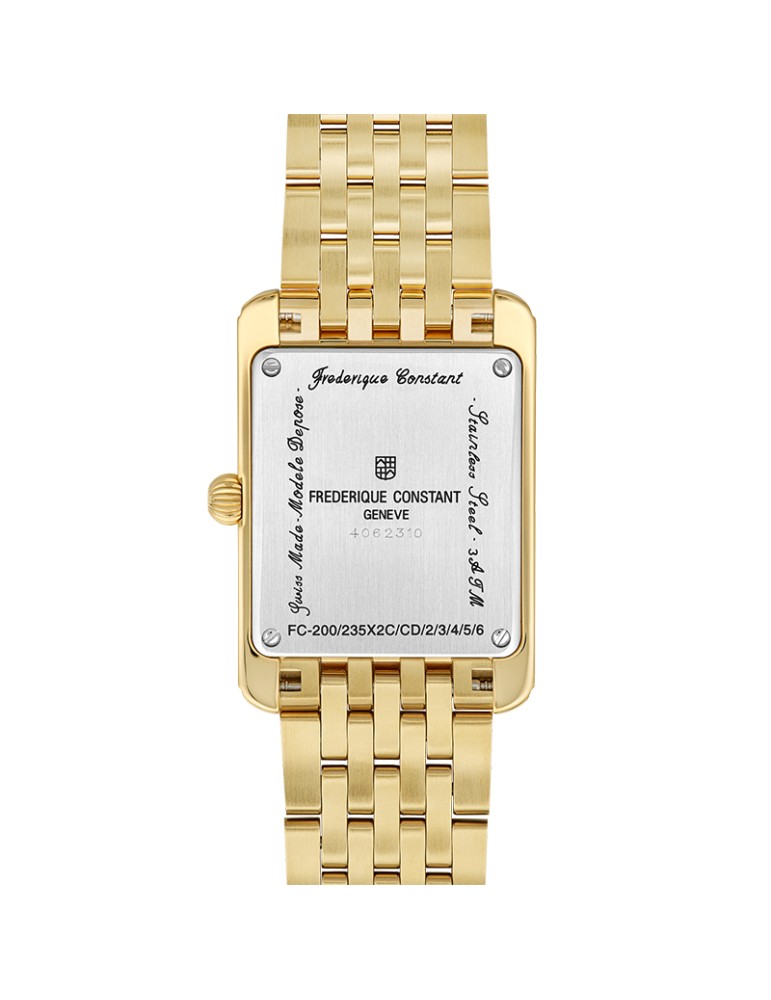 Frederique Constant Watch - Classics Art Déco Carrée Small Seconds 36 × 25.2mm Golden White - 0