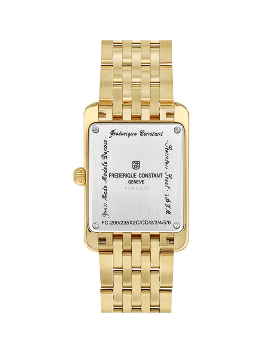Frederique Constant Watch - Classics Art Déco Carrée Small Seconds 36 × 25.2mm Golden White - 0