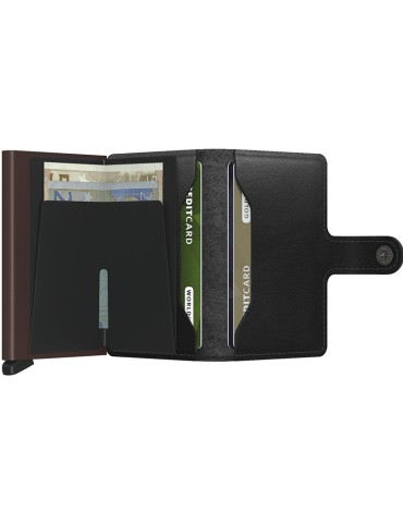Portafoglio Secrid -Pelle Nera e Marrone-Bottone e Tasto-8718215284512 2
