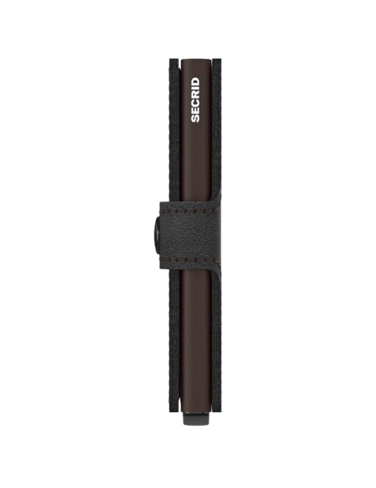 Portafoglio Secrid -Pelle Nera e Marrone-Bottone e Tasto-8718215284512