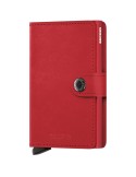 Secrid Wallet - Smooth Red Leather - Button and Key - 8718215285878
