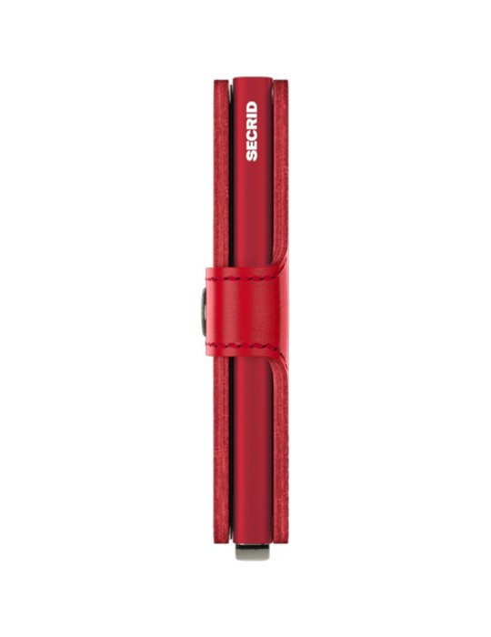 Portafoglio Secrid - Pelle Rossa Liscia -Bottone e Tasto-8718215285878