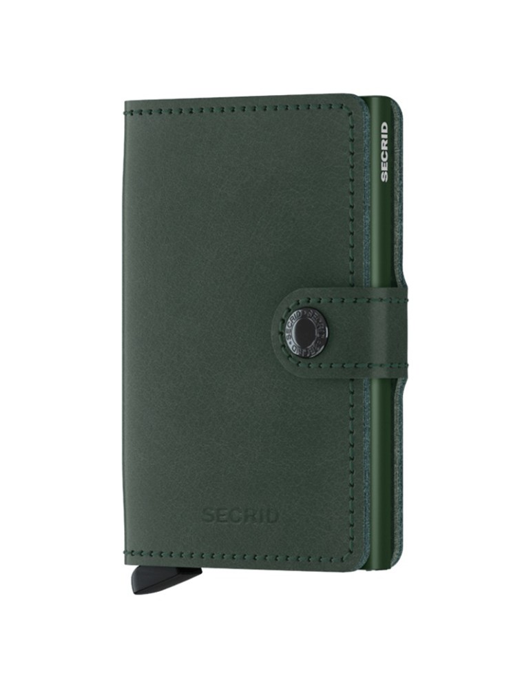 Secrid Wallet - Smooth Green Leather - Button and Key - 8718215286707