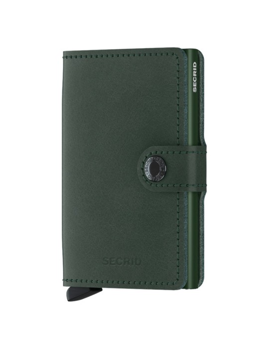Secrid Wallet - Smooth Green Leather - Button and Key - 8718215286707