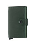 Portafoglio Secrid -Pelle Verde Liscia - Bottone e Tasto-8718215286707