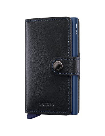 Portafoglio Secrid - Pelle - Bottone - Tasto Nero e Blu -8721077500423