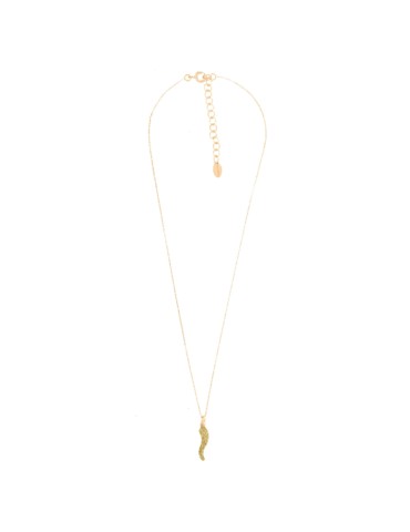 Collana Pesavento - Giallo Mondo in Argento 925% con Ciondolo Cornetto Polvere Giallo Nard - 0